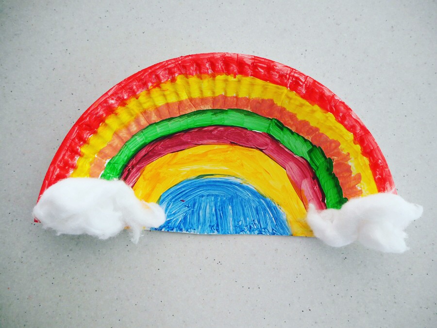 Paper Plate Rainbow Craft 