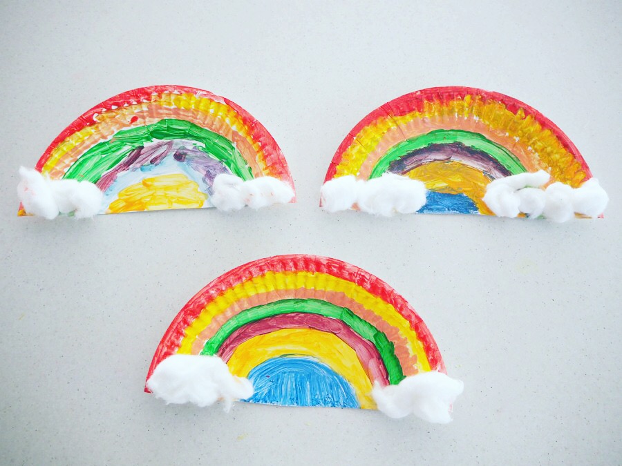 Paper Plate Rainbow Craft